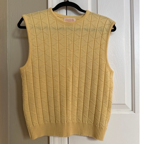 Pendleton Sweaters - Vintage‎ Pendleton Yellow Wool Sweater Vest 100% Virgin Wool Preppy Academia M
